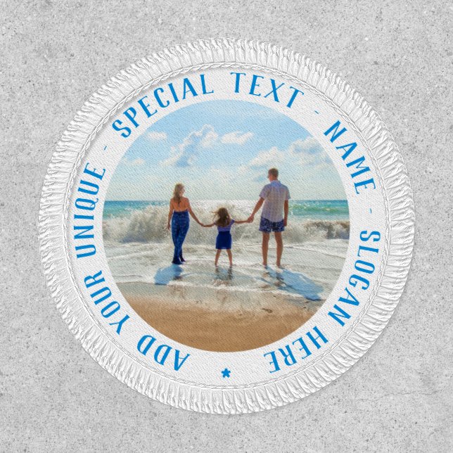Personalized Custom Photo and Text Round Patch (Front)