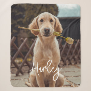 Personalized Custom Photo And Text Sherpa Blanket