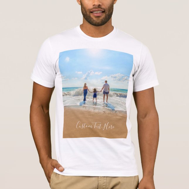 Personalized Custom Photo and Text T-Shirt (Front)