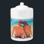 Personalized Custom Photo and Text Teapot<br><div class="desc">Custom Photo and Text Teapots - Your Own Design - Special - Personalized Family / Friends or Personal Teapot Gift - Add Your Text and Photo - Resize and move or remove and add elements / image with Customization tool. Choose / add your favorite font / color / size !...</div>