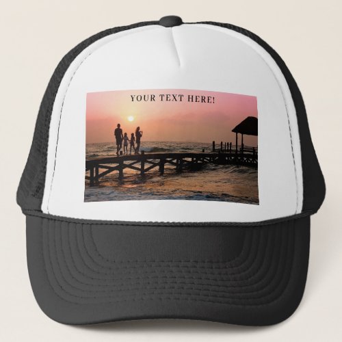 Personalized Custom Photo And Text Trucker Hat 
