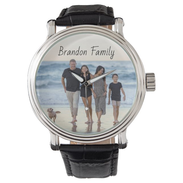 Personalized Custom Photo and Text   Watch (Front)