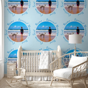 Personalized Custom Photo and Text Your Own Design Wallpaper