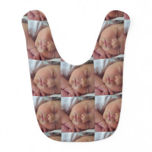 Personalized custom photo baby bib