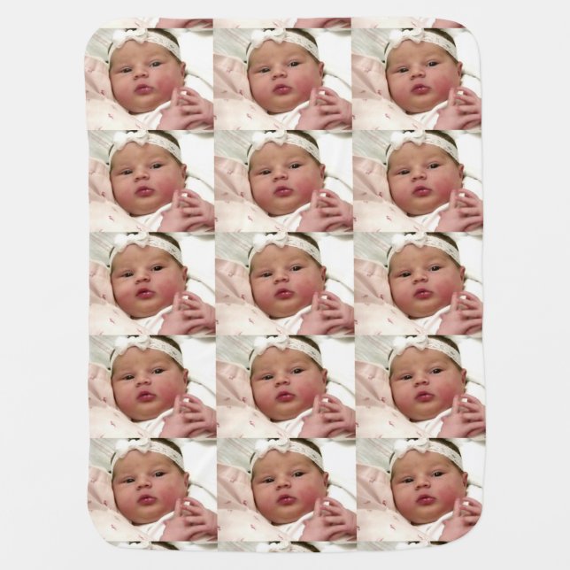 Personalized custom photo baby blanket (Front)
