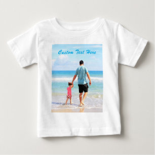 Personalized Custom Photo Baby T-Shirt with Text