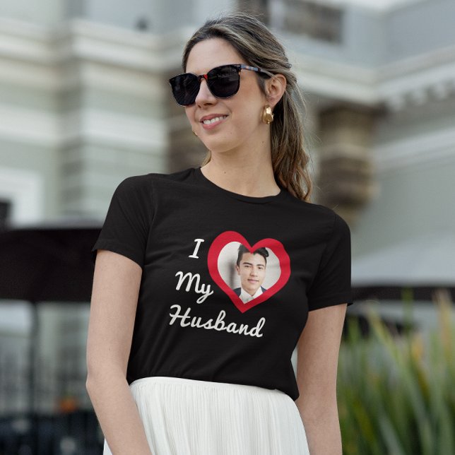 Personalized Custom Photo Bae I Love My Husband T-Shirt (Creator Uploaded)