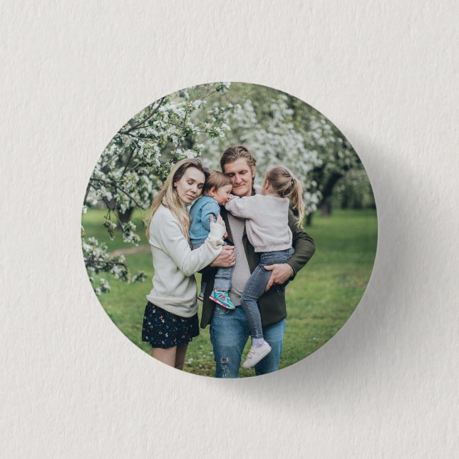 Personalized Custom Photo Best Dad Ever Button (Front)