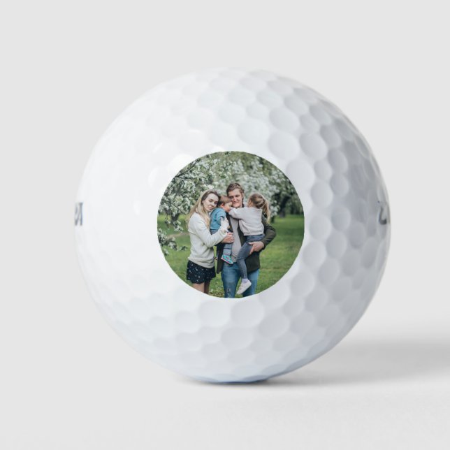 Personalized Custom Photo Best Dad Ever Golf Balls (Front)