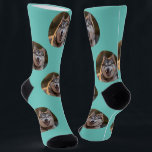 Personalized Custom Photo Blob - Husky Dog Face Socks<br><div class="desc">Show off your furry friend in style with these customizable socks, where you can add your pet’s face to create a unique and personal accessory! Whether it's your loyal dog, adorable cat, or any beloved pet, these socks allow you to carry them with you wherever you go. The design features...</div>