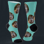 Personalized Custom Photo Blob - Husky Dog Face Socks<br><div class="desc">Show off your furry friend in style with these customizable socks, where you can add your pet’s face to create a unique and personal accessory! Whether it's your loyal dog, adorable cat, or any beloved pet, these socks allow you to carry them with you wherever you go. The design features...</div>