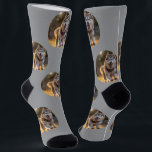 Personalized Custom Photo Blob - Husky Dog Face Socks<br><div class="desc">Show off your furry friend in style with these customizable socks, where you can add your pet’s face to create a unique and personal accessory! Whether it's your loyal dog, adorable cat, or any beloved pet, these socks allow you to carry them with you wherever you go. The design features...</div>