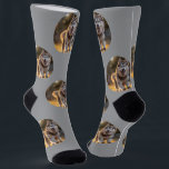 Personalized Custom Photo Blob - Husky Dog Face Socks<br><div class="desc">Show off your furry friend in style with these customizable socks, where you can add your pet’s face to create a unique and personal accessory! Whether it's your loyal dog, adorable cat, or any beloved pet, these socks allow you to carry them with you wherever you go. The design features...</div>