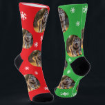 Personalized Custom Photo Blob - Husky Dog Winter Socks<br><div class="desc">Show off your furry friend in style with these customizable socks, where you can add your pet’s face to create a unique and personal accessory! Whether it's your loyal dog, adorable cat, or any beloved pet, these socks allow you to carry them with you wherever you go. The design features...</div>
