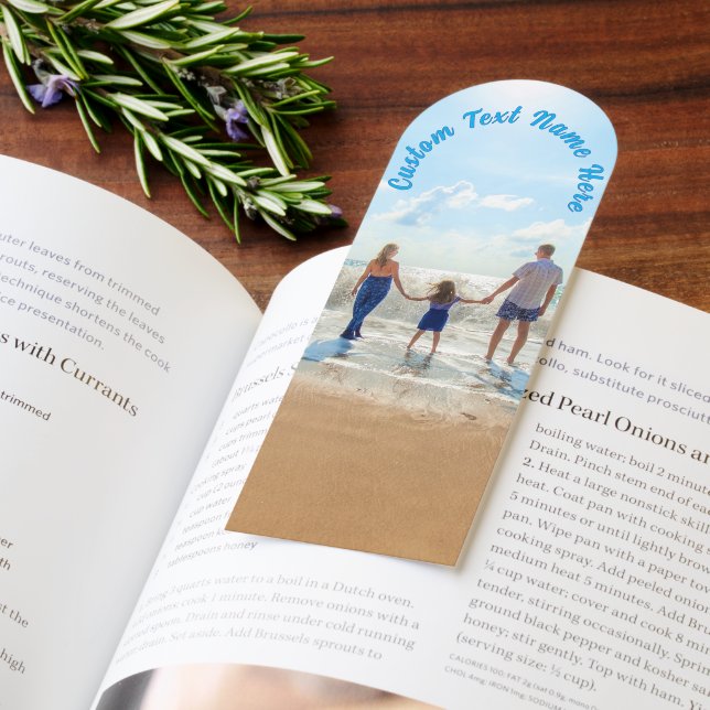 Personalized Custom Photo Bookmarks with Text Name (Book)