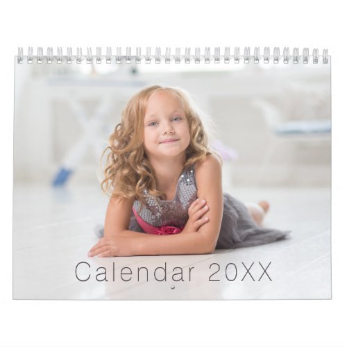 Personalized Custom Photo Calendar - Create your own personalized calendars with your custom images. Add your favorite photos, designs or artworks to create something really unique and special. To edit this design template, click 'Change' and upload your own images as shown above.

Treat yourself or make the perfect gift for family, friends, parents and grandparents!