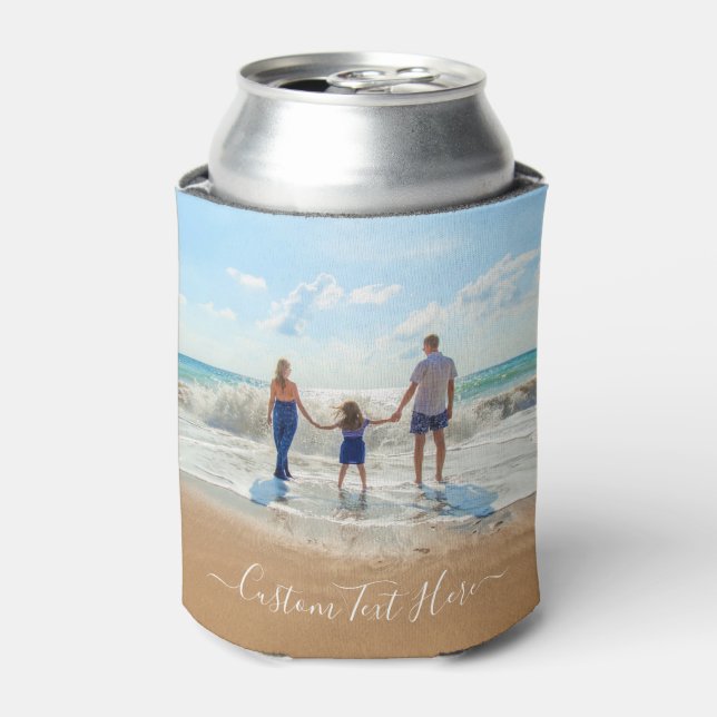 Personalized Custom Photo Can Cooler with Text (Can Front)