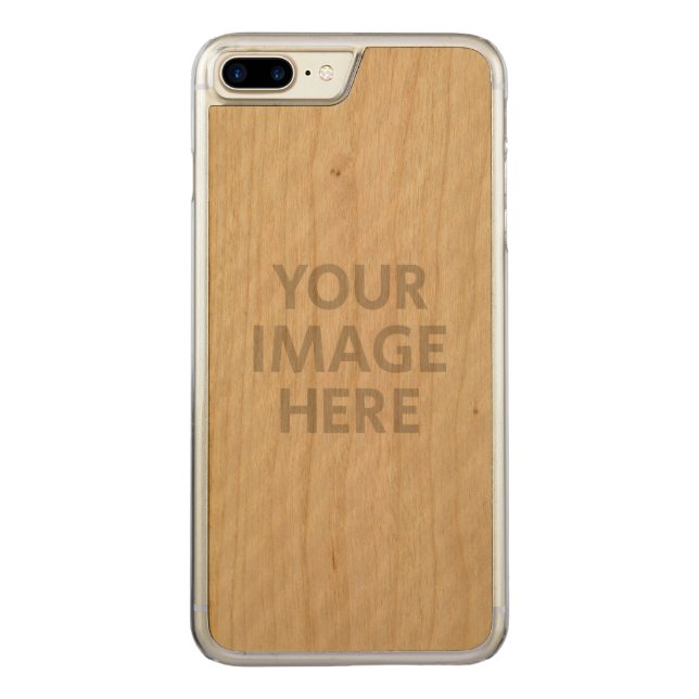 Personalized Custom Photo Carved Wood iPhone Case (Back)