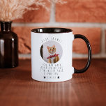 Personalized Custom Photo Cat Lover Dear Cat Mug<br><div class="desc">This ceramic mug features a round photo for your fur baby with a fun handwritten font and silly message. Easily replace the photo on this personalizable mug and change the font or wording if need be. This coffee mug is the perfect gift for a birthday,  Christmas or just because.</div>
