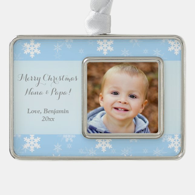 Personalized Custom PHOTO Christmas Ornament (Front)