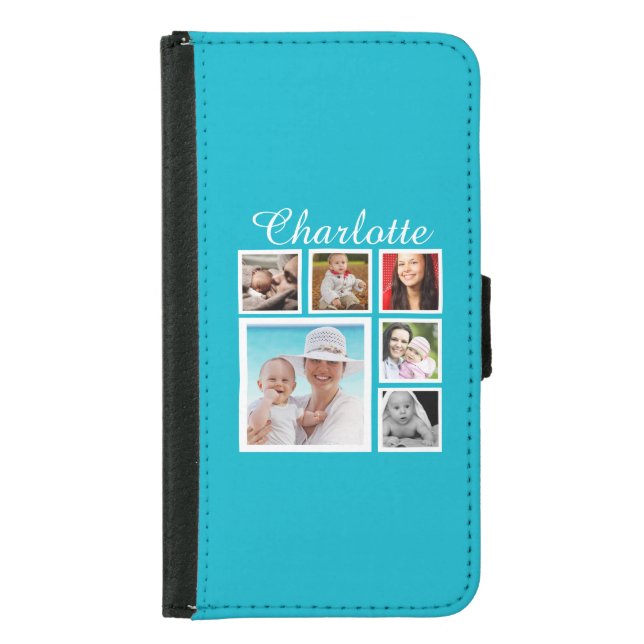 Personalized Custom Photo Collage Customizable Samsung Galaxy Wallet Case (Front)