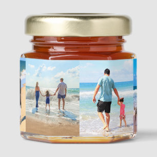 Personalized Custom Photo Collage Honey Jar Favors