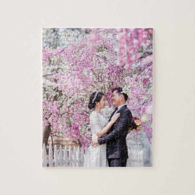 Personalized Custom Photo Collage Modern Jigsaw Puzzle (Vertical)