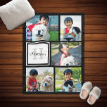 Personalized Custom Photo Collage Monogrammed Gift Fleece Blanket