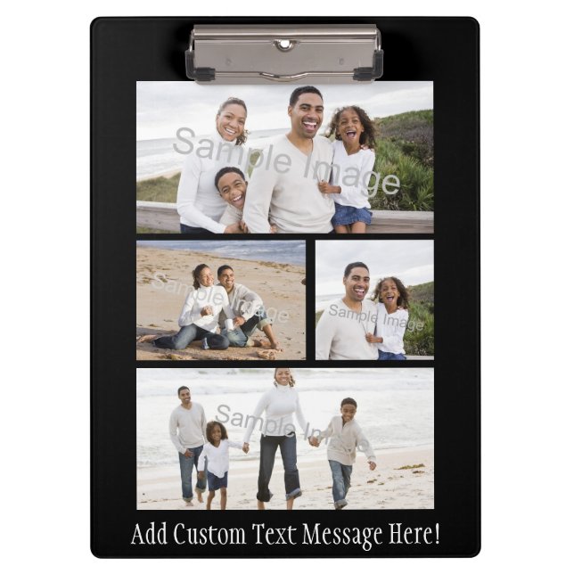 Personalized Custom Photo Collage Montage Clipboard (Front)
