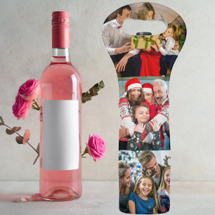 Personalized Custom Photo Collage Picture Photo Wine Bag