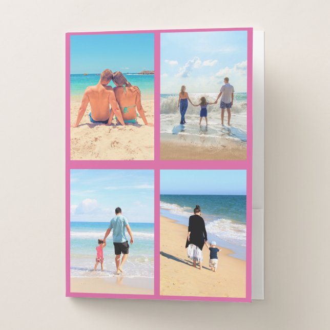 Personalized Custom Photo Collage Pocket Folder (Front)
