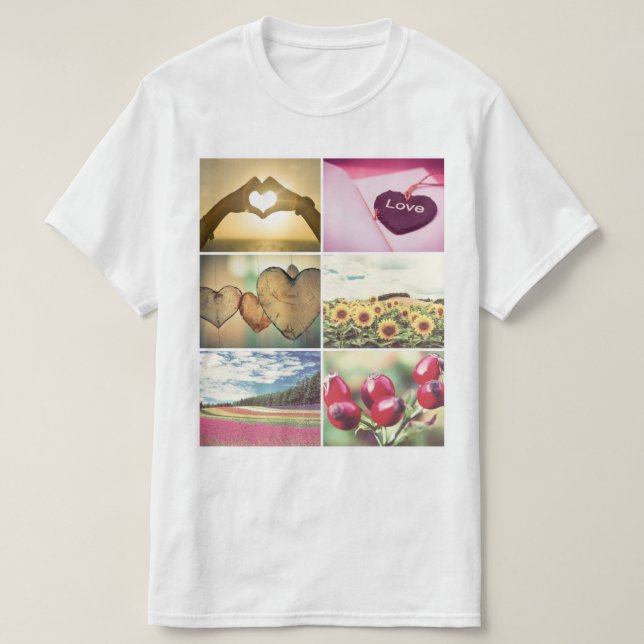 Personalized custom photo collage T-Shirt (Design Front)