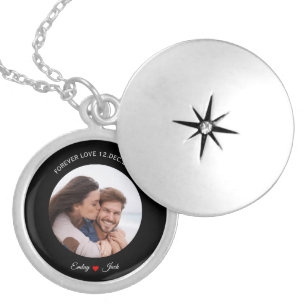 Personalized Custom Photo & Date , Gift Locket Necklace