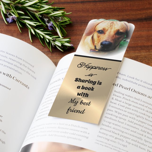 Personalized Custom Photo Dog Bookmark (Book)