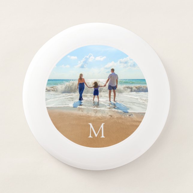 Personalized Custom Photo Frisbee with Your Letter (Front)