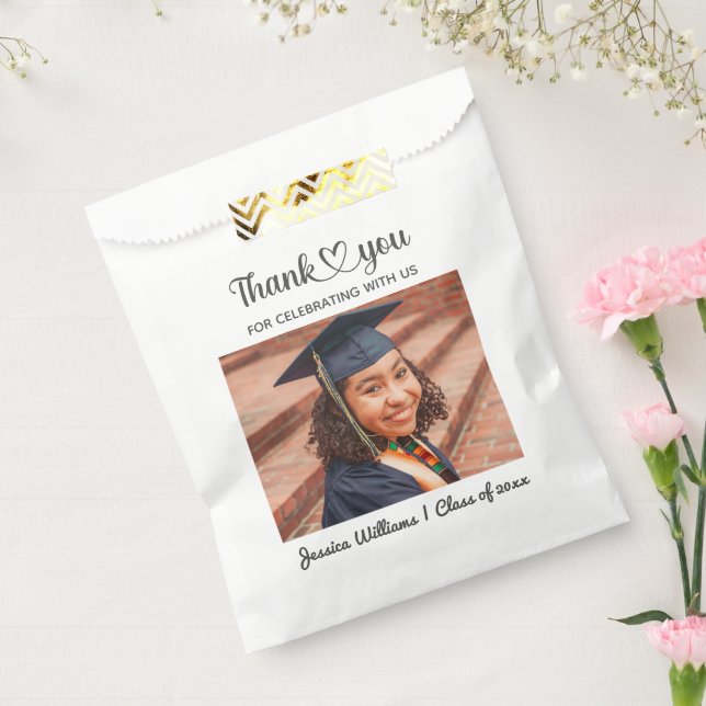 Personalized Custom Photo Grad Love And Thanks Favor Bag (Sealed)