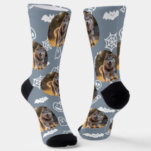 Personalized Custom Photo - Halloween Doodles Socks