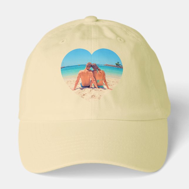 Personalized Custom Photo Heart Hat (Front)