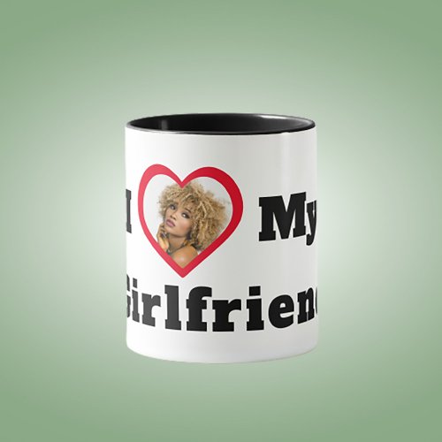 Personalized Custom Photo I Love My Girlfriend Mug