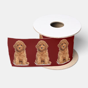 Personalized Custom photo image burgundy Maroon Satin Ribbon