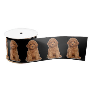 Personalized Custom photo image picture black Satin Ribbon