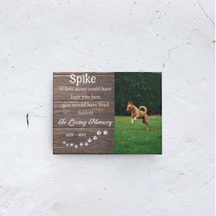 Personalized Custom Photo memorial Pet Dog Cat Faux Canvas Print