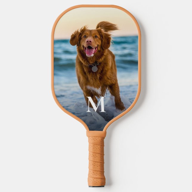 Personalized Custom Photo Monogram  Pickleball Paddle (Front)