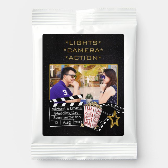 Personalized Custom Photo Movie Star Wedding Lemonade Drink Mix (Front)