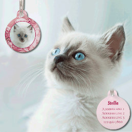 Personalized Custom Photo Name and Text Pet ID Tag
