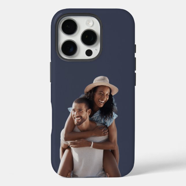 Personalized Custom Photo Navy Tough Case-Mate iPhone Case (Back)