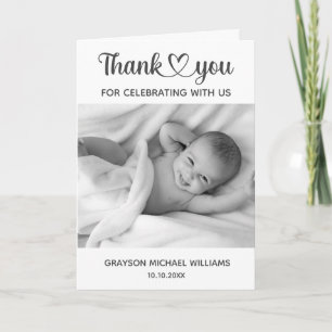 Personalized Custom Photo Newborn Baby Thank You