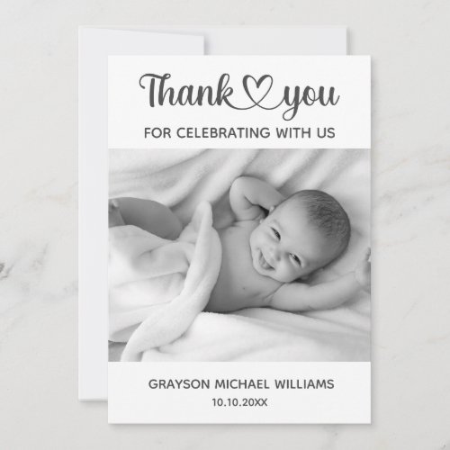 Personalized Custom Photo Newborn Baby Thank You