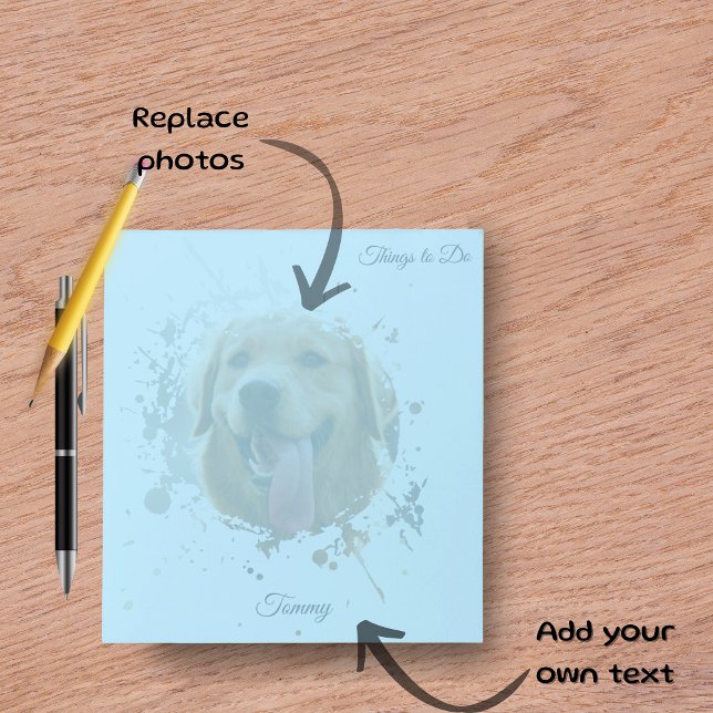 Personalized Custom Photo Pet with Name Notepad (Personalized Photo & Name Notepad | Custom Stationery Gift)
