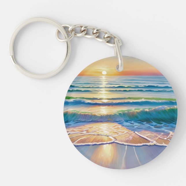 Personalized Custom Photo Print Keychain (Front)